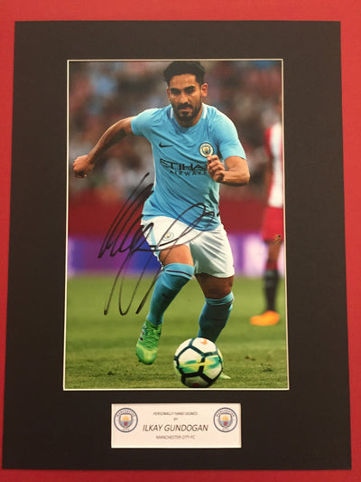 MANCHESTER CITY - ILKAY GUNDOGAN - SIGNERT BILDE MED EKTEHETSBEVIS/COA
