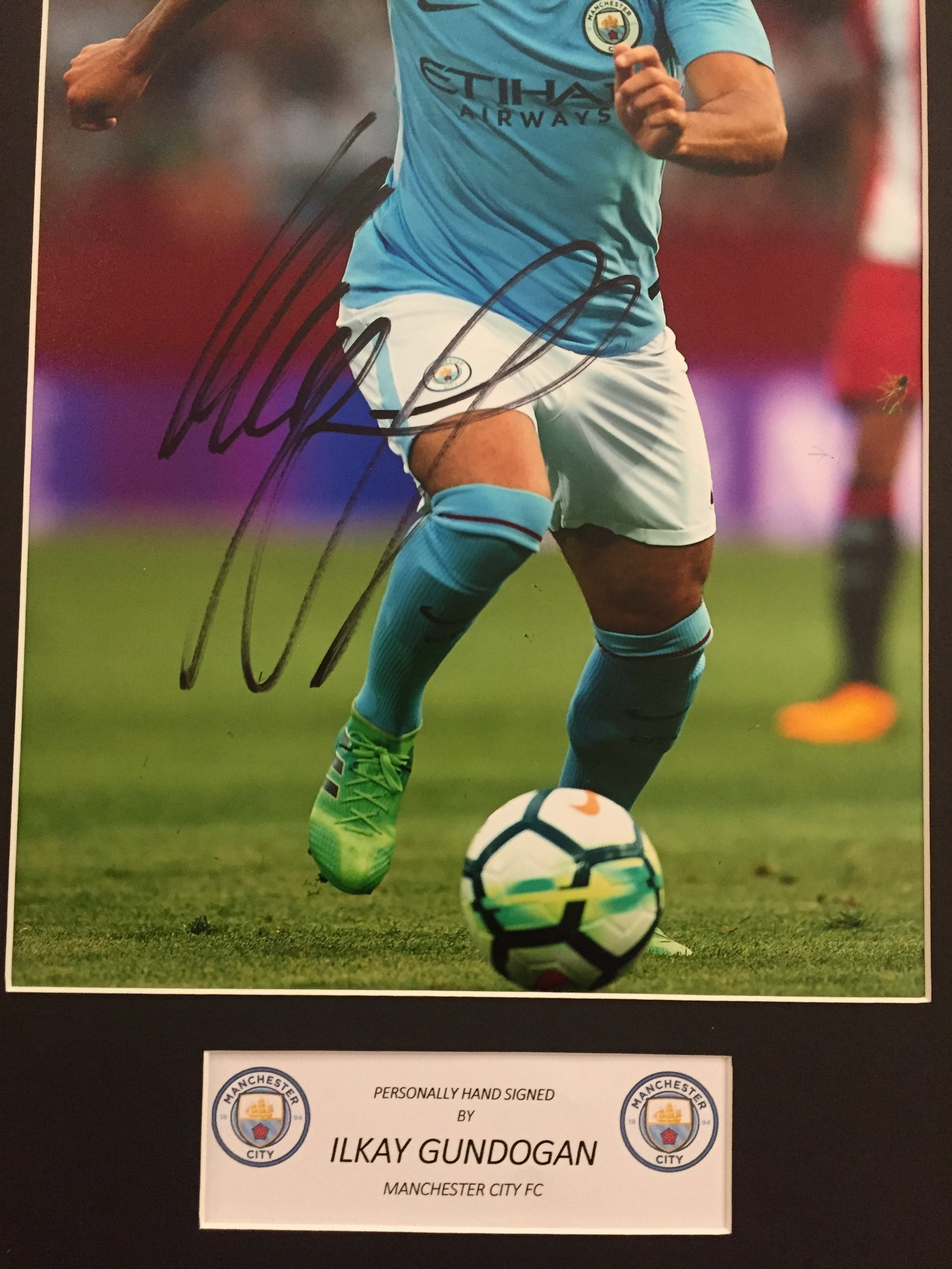 MANCHESTER CITY - ILKAY GUNDOGAN - SIGNERT BILDE MED EKTEHETSBEVIS/COA