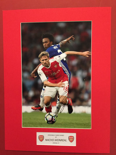 NACHO MONREAL - SIGNERT BILDE MED EKTEHETSGARANTI/COA