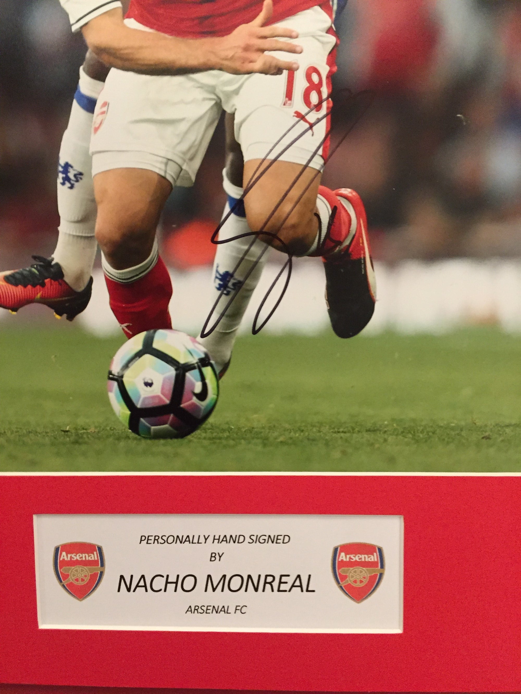 NACHO MONREAL - SIGNERT BILDE MED EKTEHETSGARANTI/COA