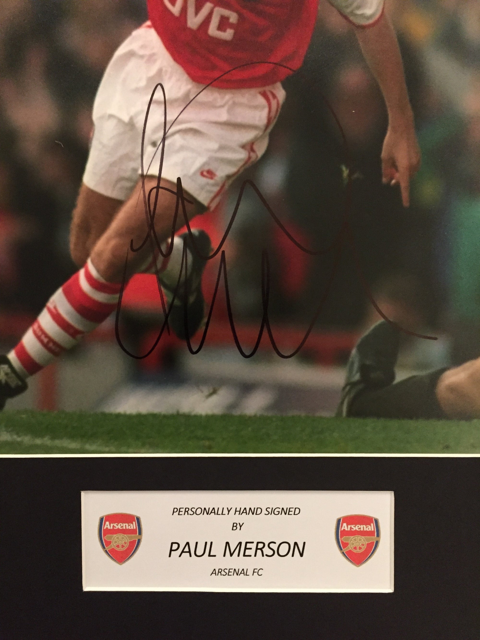 PAUL MERSON - SIGNERT BILDE MED EKTEHETSGARANTI/COA
