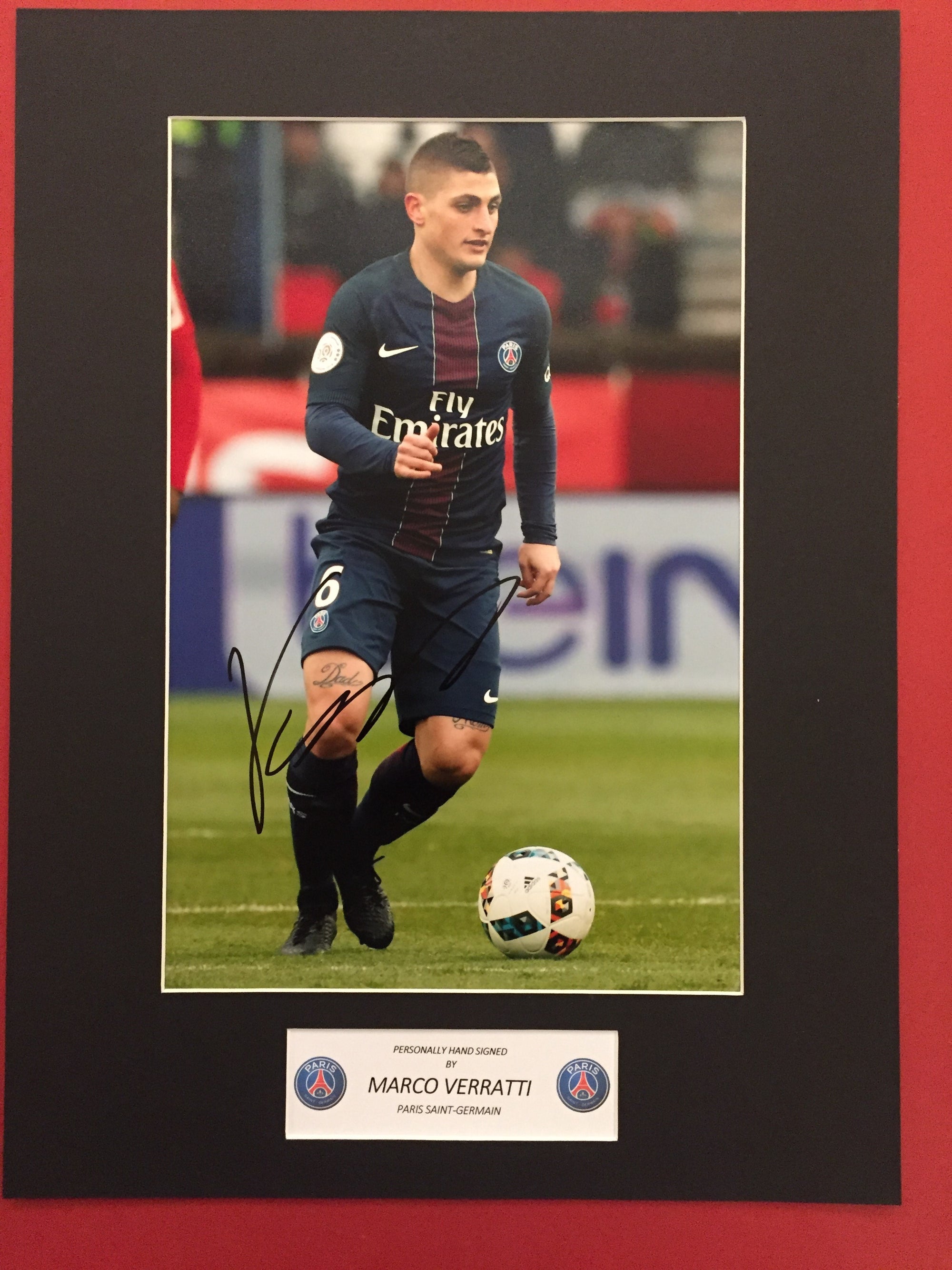 MARCO VERRATTI - SIGNERT BILDE MED EKTEHETSGARANTI/COA