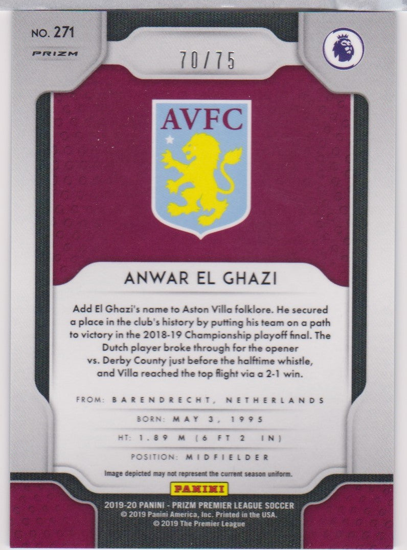 #/075-BLUE ICE.  271.ANWAR EL GHAZI - ASTON VILLA - CARD 70 OF 75