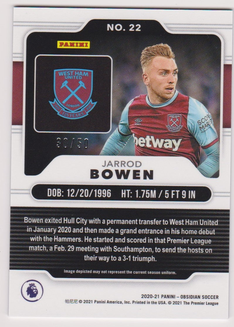 2021 - 22. JARROD BOWEN - WEST HAM UNITED - ROOKIE #50