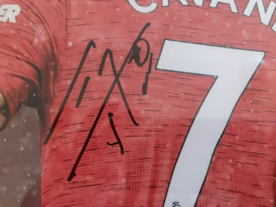 EDINSON CAVANI - SIGNERT BILDE FERDIG INNRAMMET I "ART-FRAME" MED EKTEHETSBEVIS/COA