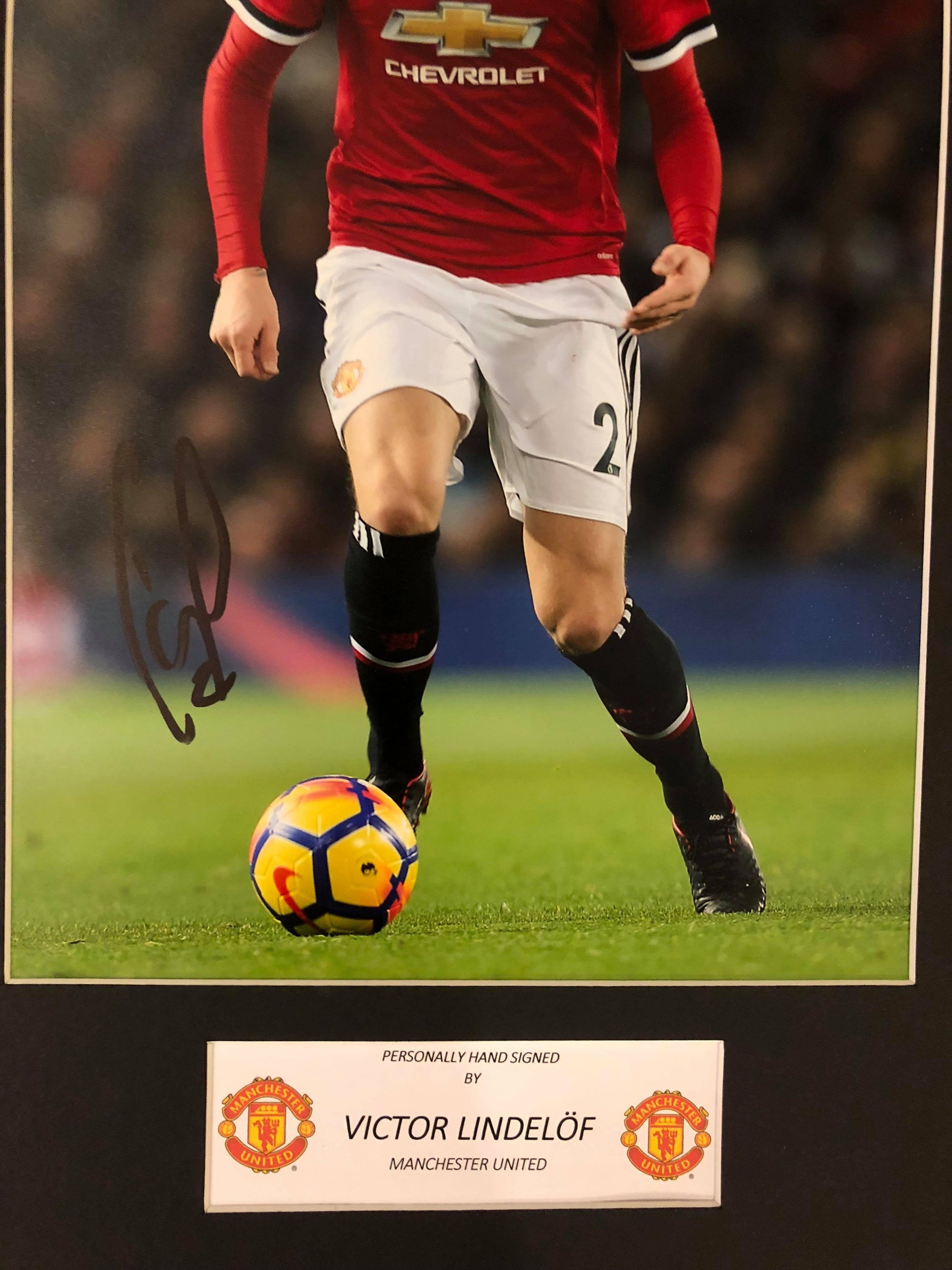Victor Lindelöf - Signert bilde med ektehetsignatur/COA