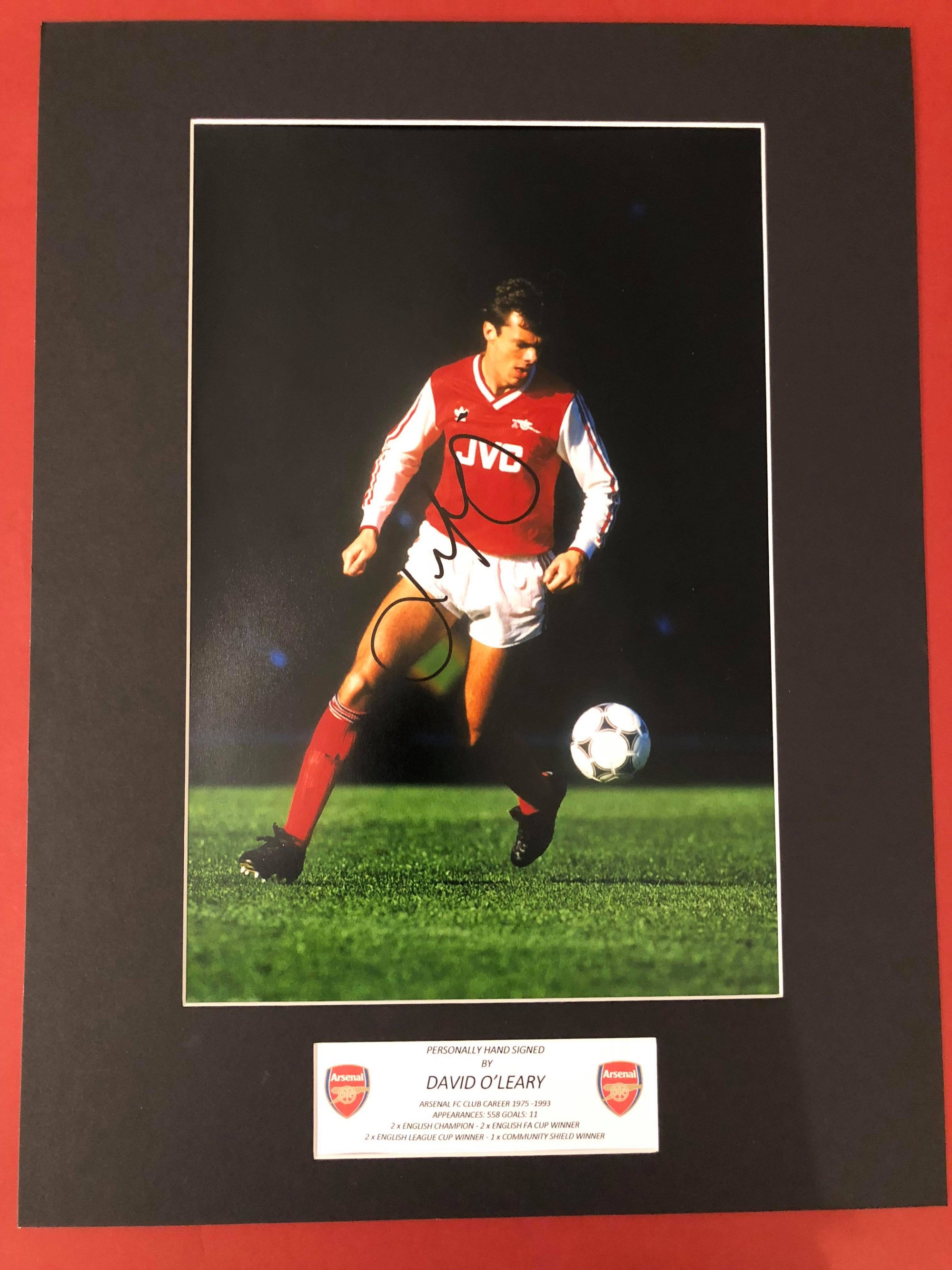 David O'leary - Signert bilde med ektehetsgaranti/COA
