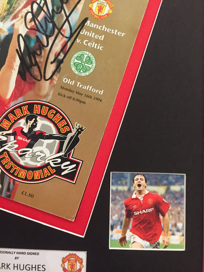 MARK HUGHES - SIGNERT KAMPPROGRAM MED EKTEHETSBEVIS/COA