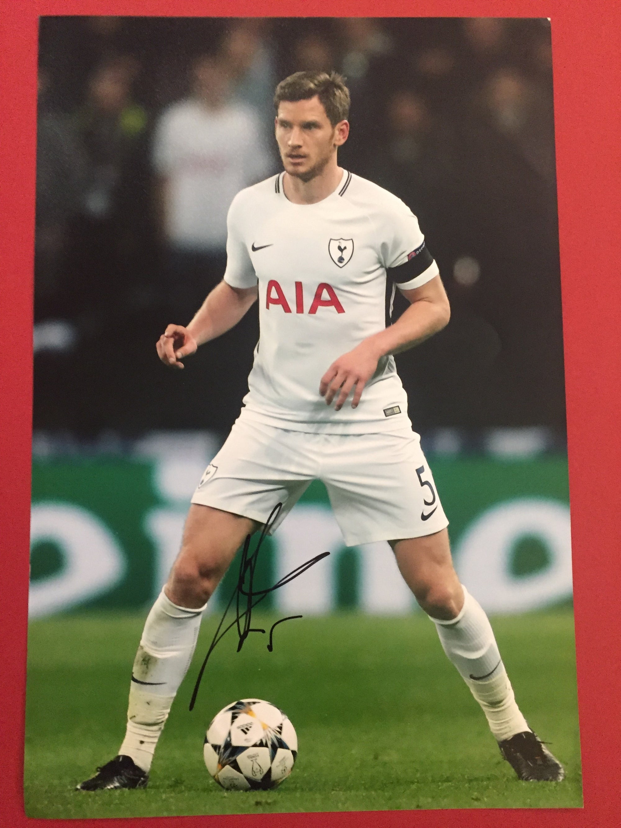 TOTTENHAM - JAN VERTHONGEN - SIGNERT BILDE MED EKTEHETSGARANTI/COA