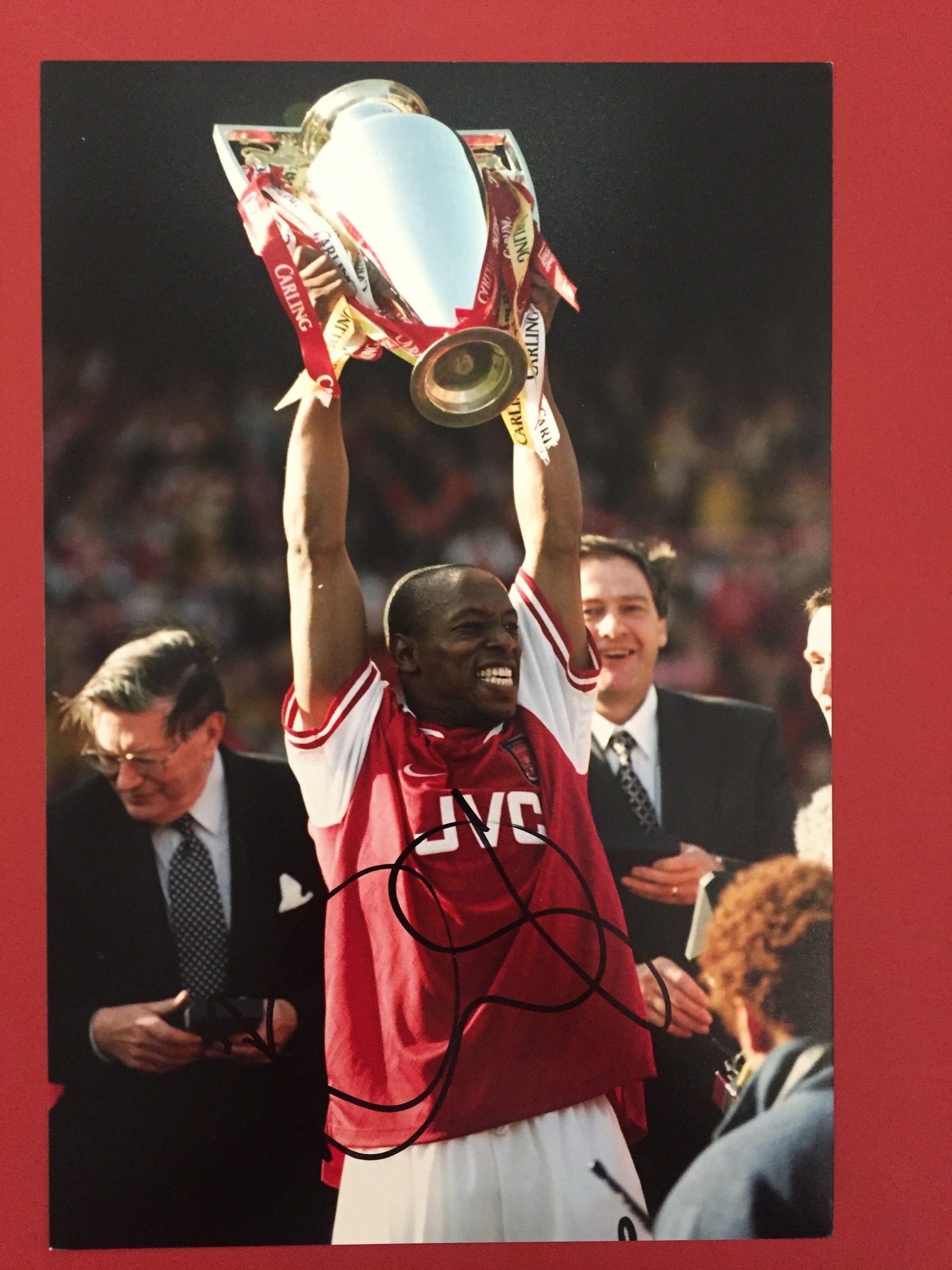 ARSENAL - IAN WRIGHT - SIGNERT BILDE MED EKTEHETSBEVIS/COA