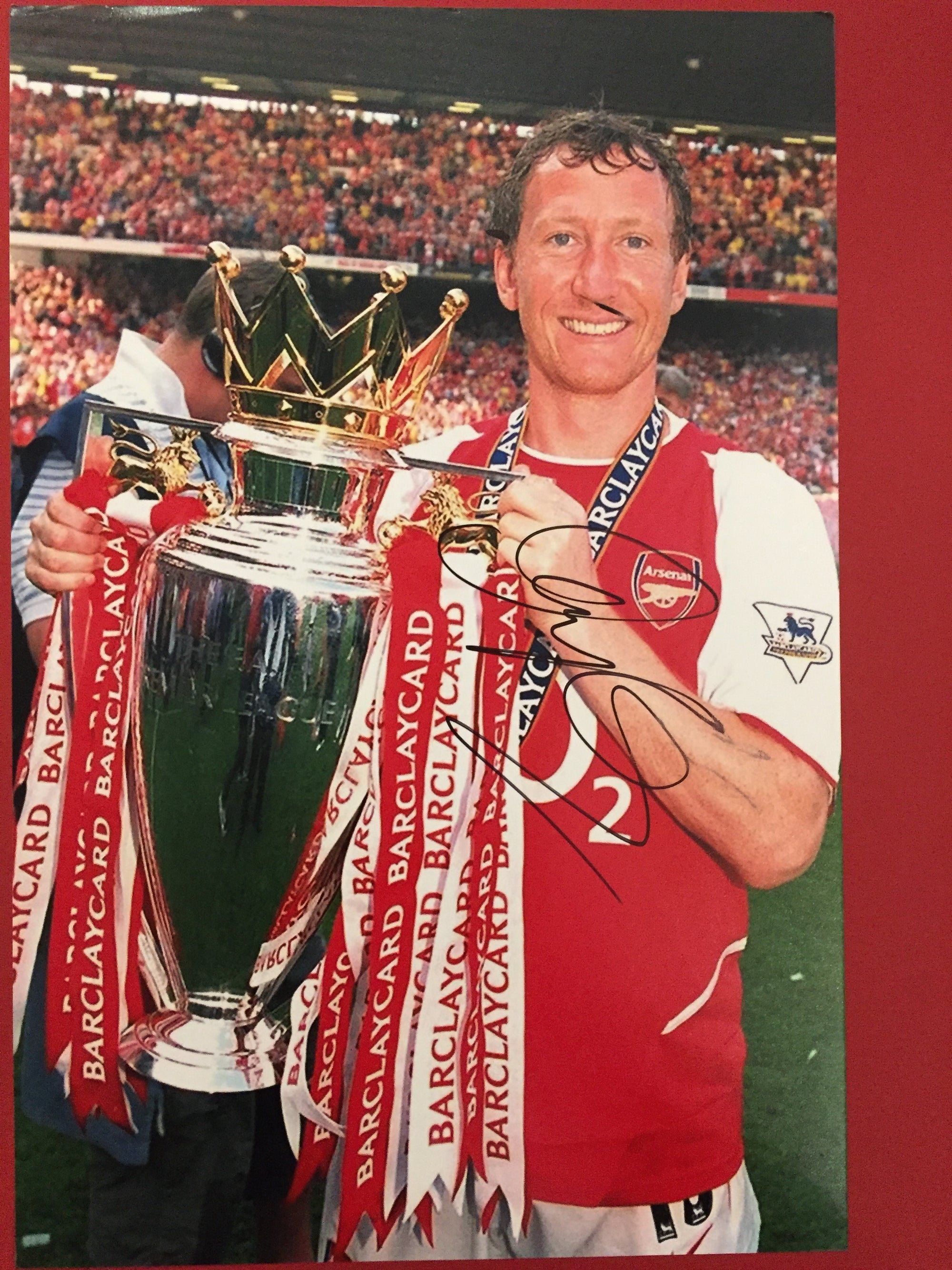 ARSENAL - RAY PARLOUR - SIGNERT BILDE MED EKTEHETSBEVIS/COA