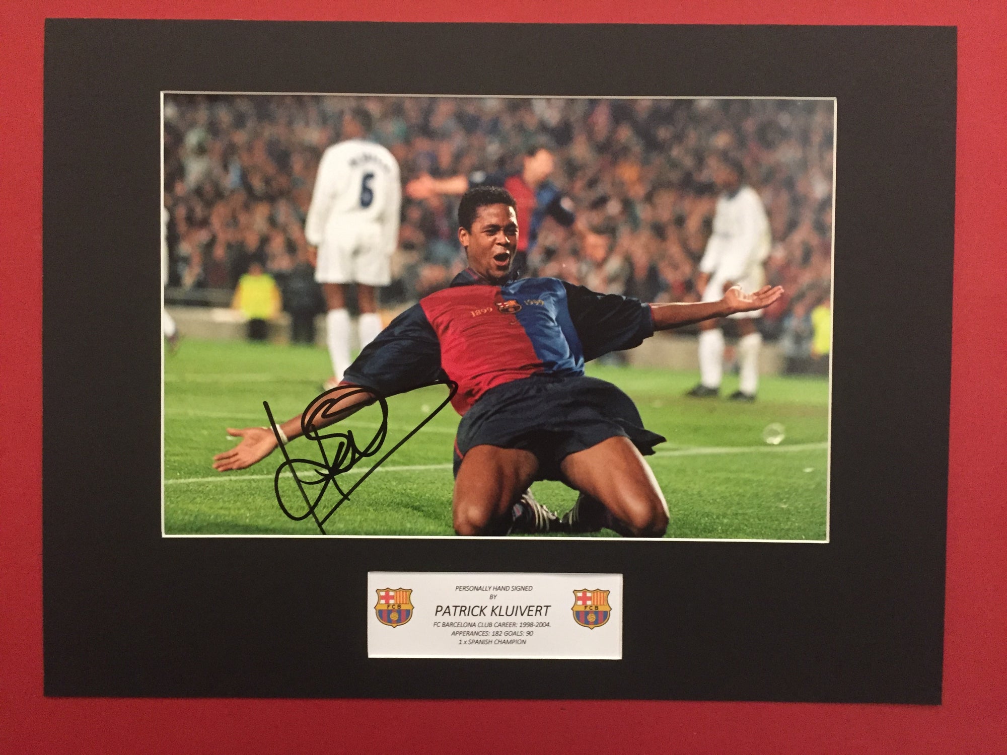 PATRICK KLUIVERT - SIGNERT BILDE MED EKTEHETSGARANTI/COA