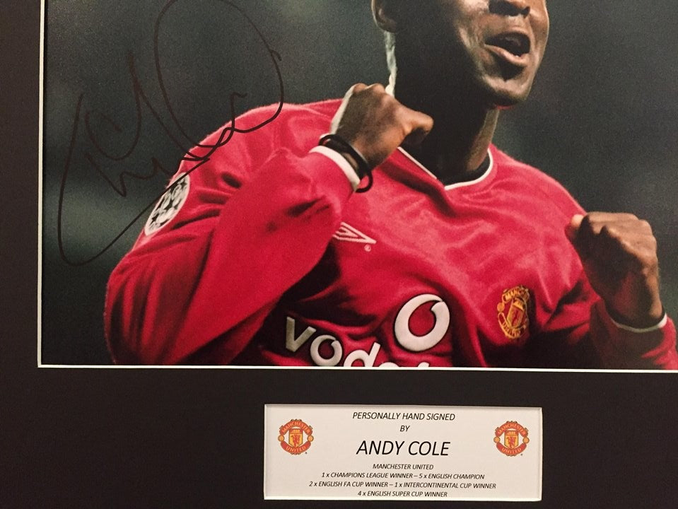 ANDY COLE - SIGNERT BILDE MED EKTEHETSBEVIS/COA