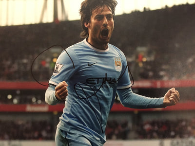DAVID SILVA - SIGNERT BILDE MED EKTEHETSBEVIS/COA