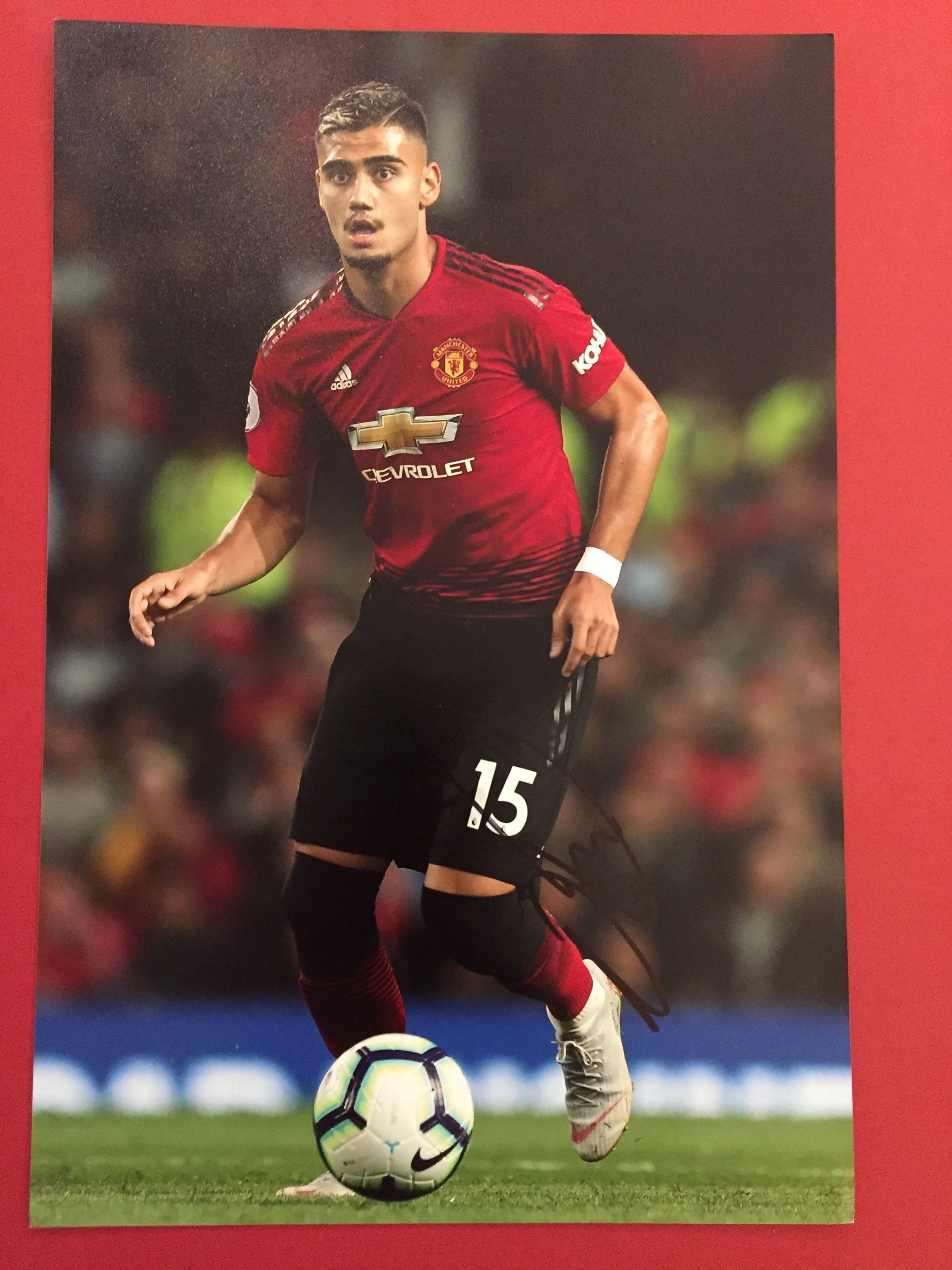MANCHESTER UNITED - ANDREAS PEREIRA - SIGNERT BILDE MED EKTEHETSBEVIS/COA
