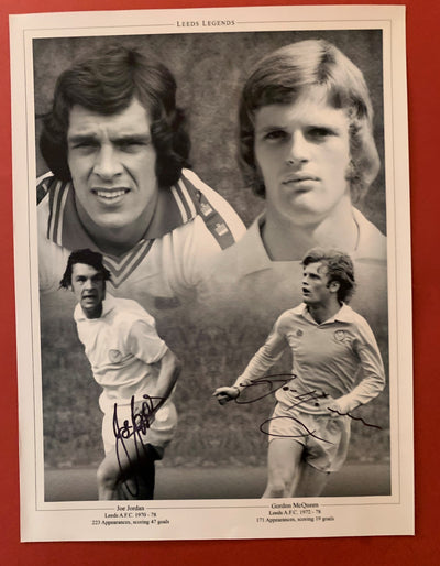 JOE JORDAN & GORDON MCQUEEN - DOBBELTSIGNERT BILDE MED EKTEHETSBEVIS/COA