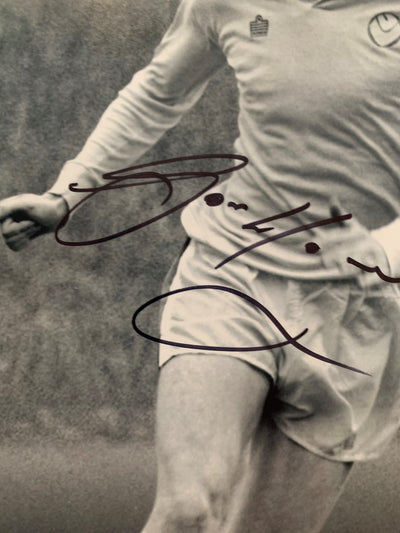 JOE JORDAN & GORDON MCQUEEN - DOBBELTSIGNERT BILDE MED EKTEHETSBEVIS/COA