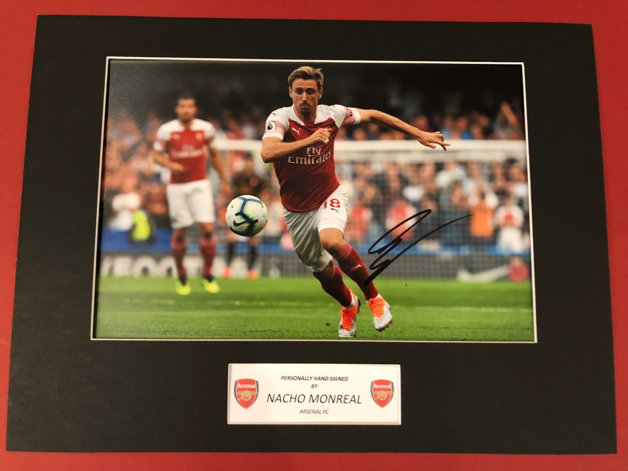 NACHO MONREAL - SIGNERT BILDE MED EKTEHETSBEVIS/COA