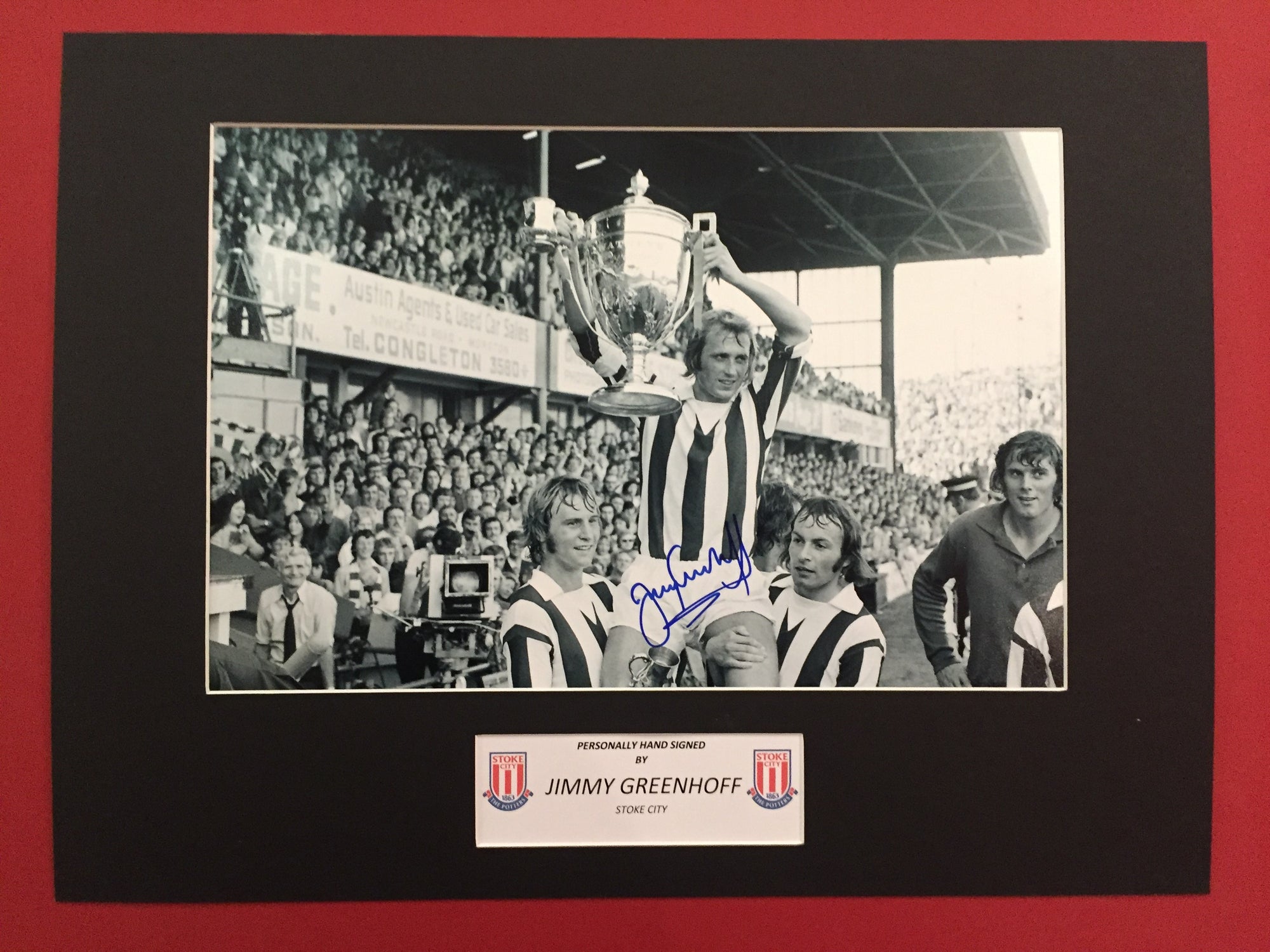 JIMMY GREENHOFF - SIGNERT BILDE MED EKTEHETSBEVIS/COA