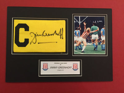 JIMMY GREENHOFF - SIGNERT KAPTEINSBIND MED EKTEHETSBEVIS/COA