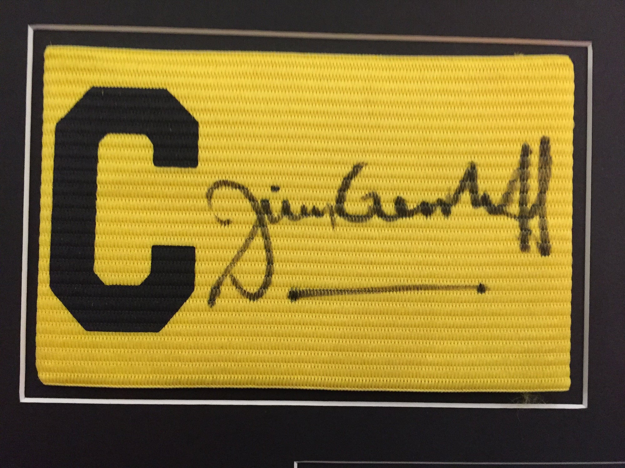 JIMMY GREENHOFF - SIGNERT KAPTEINSBIND MED EKTEHETSBEVIS/COA