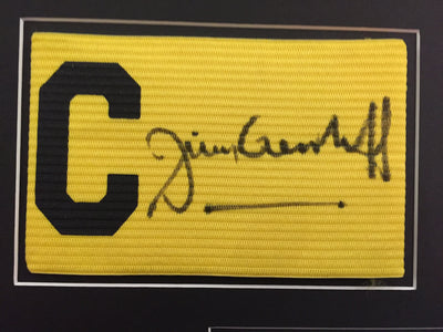 JIMMY GREENHOFF - SIGNERT KAPTEINSBIND MED EKTEHETSBEVIS/COA