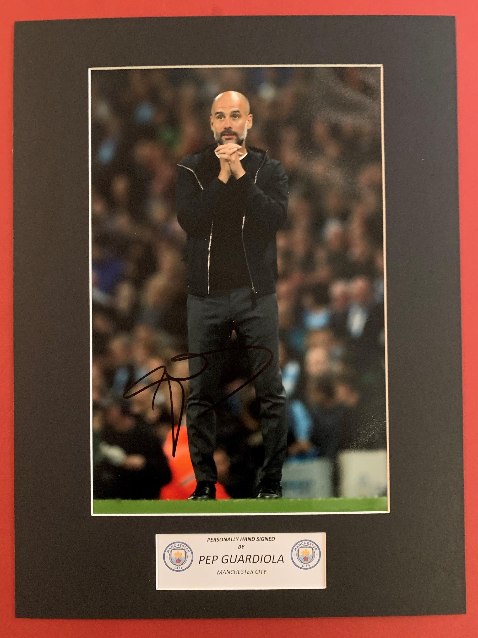 PEP GUARDIOLA - SIGNERT BILDE MED EKTEHETSGARANTI/COA
