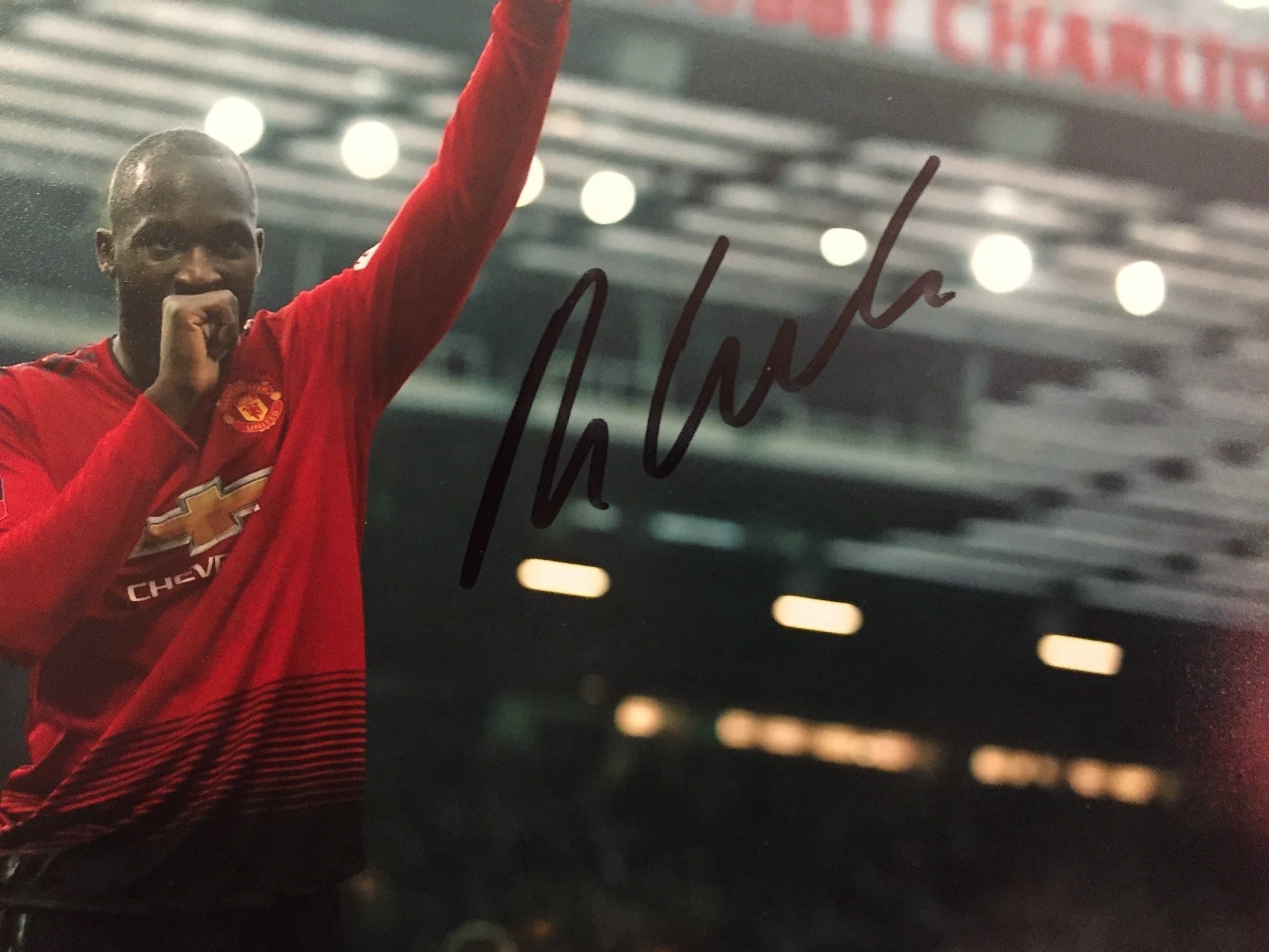 ROMELU LUKAKU - SIGNERT BILDE MED EKTEHETSGARANTI/COA
