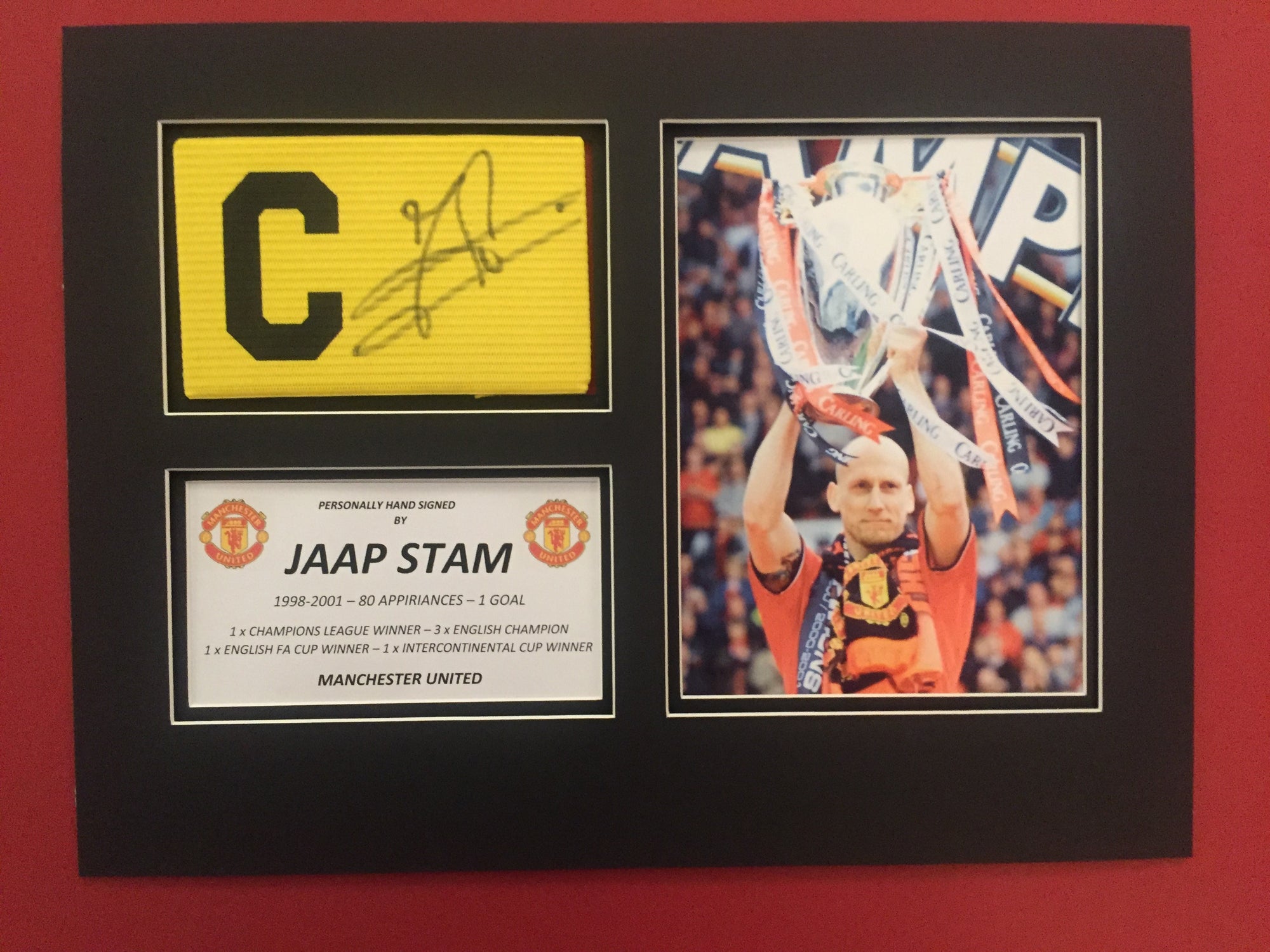 JAAP STAM - SIGNERT KAPTEINSBIND MED EKTEHETSBEVIS/COA