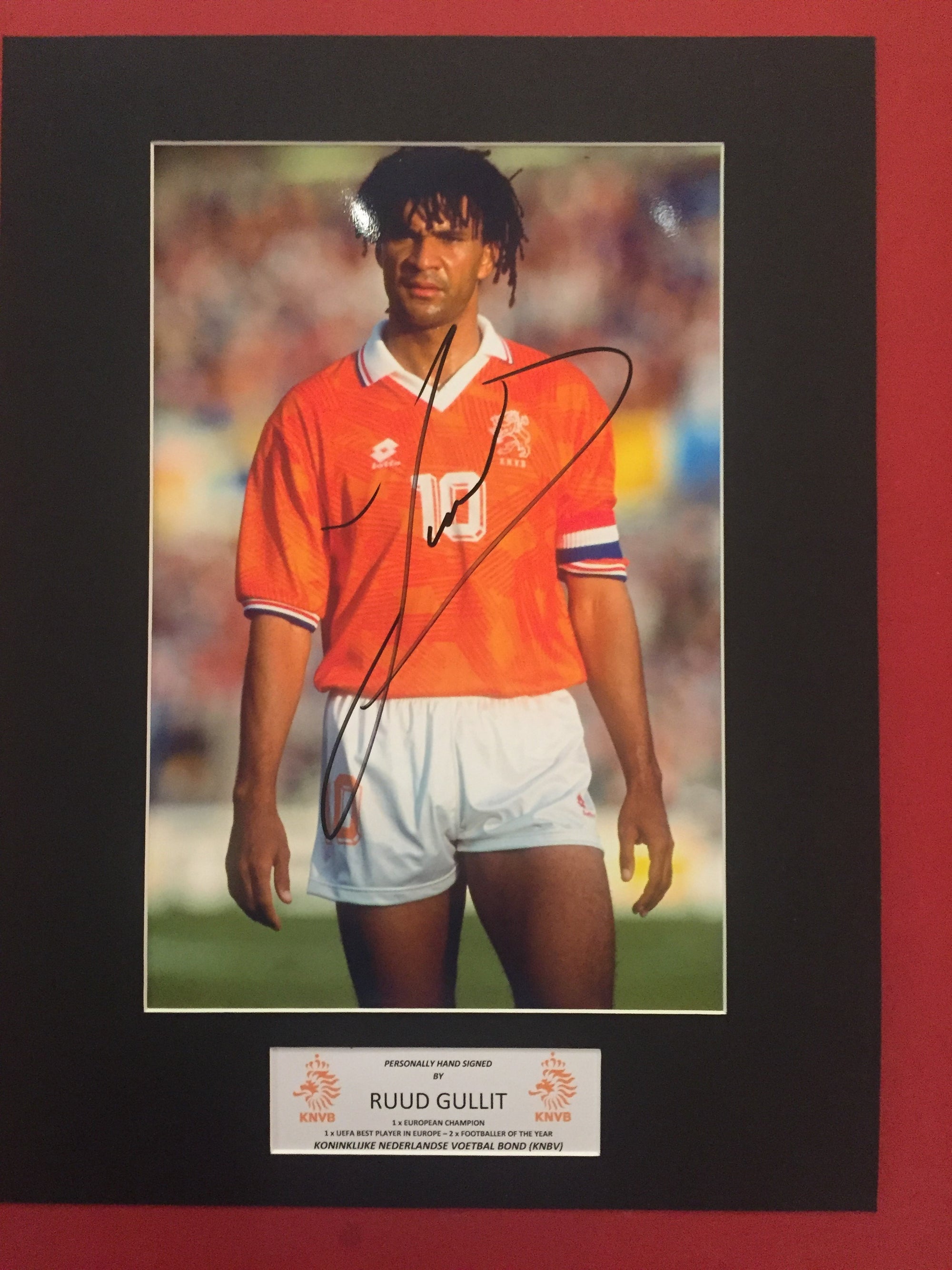 RUUD GULLIT - SIGNERT BILDE MED EKTEHETSGARANTI/COA