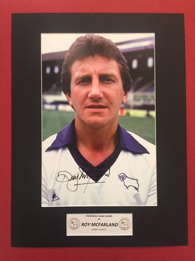 DERBY - ROY MCFARLAND - SIGNERT BILDE MED EKTEHETSBEVIS/COA