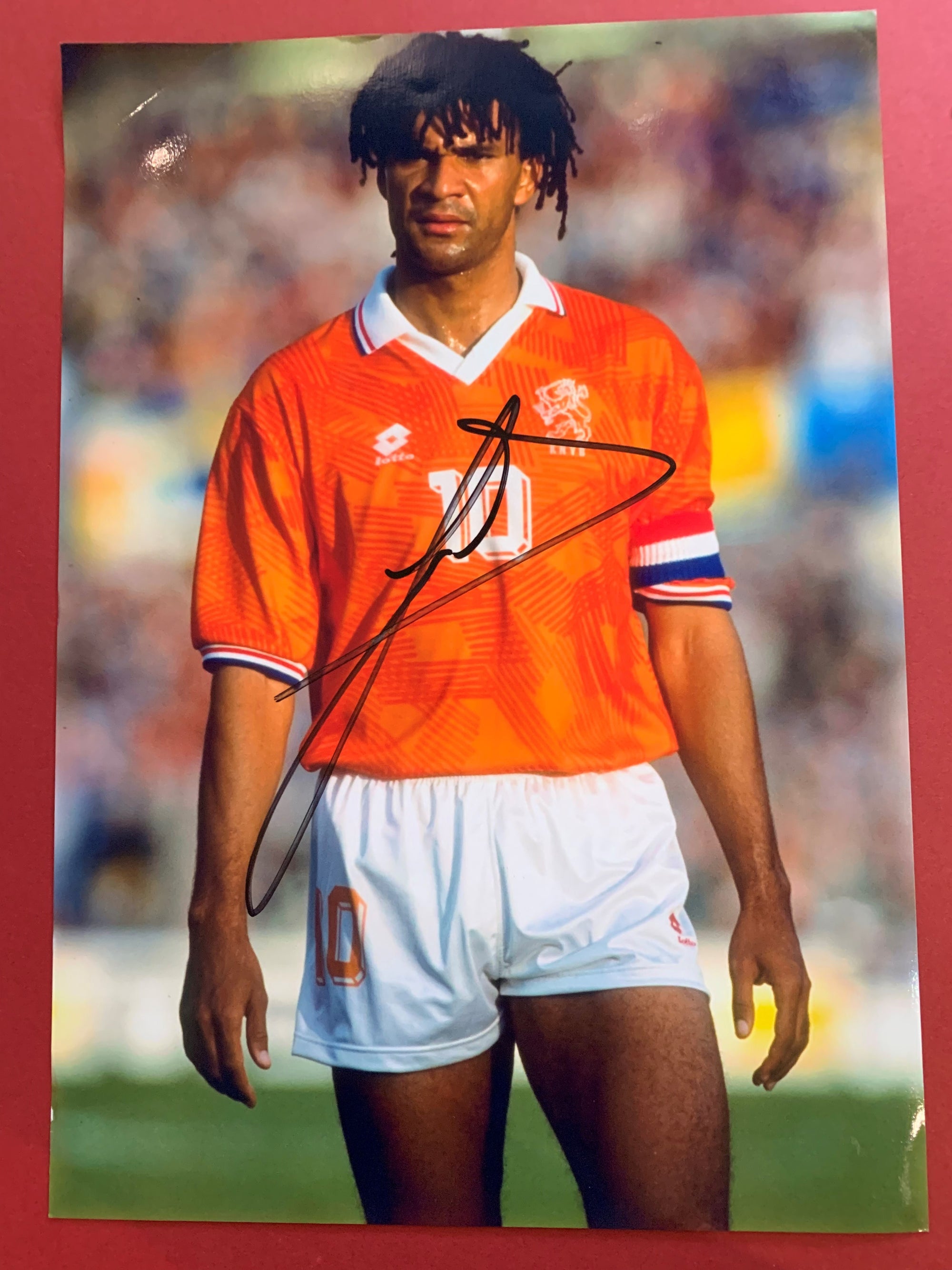 NEDERLAND - RUUD GULLIT - SIGNERT BILDE MED EKTEHETSBEVIS/COA
