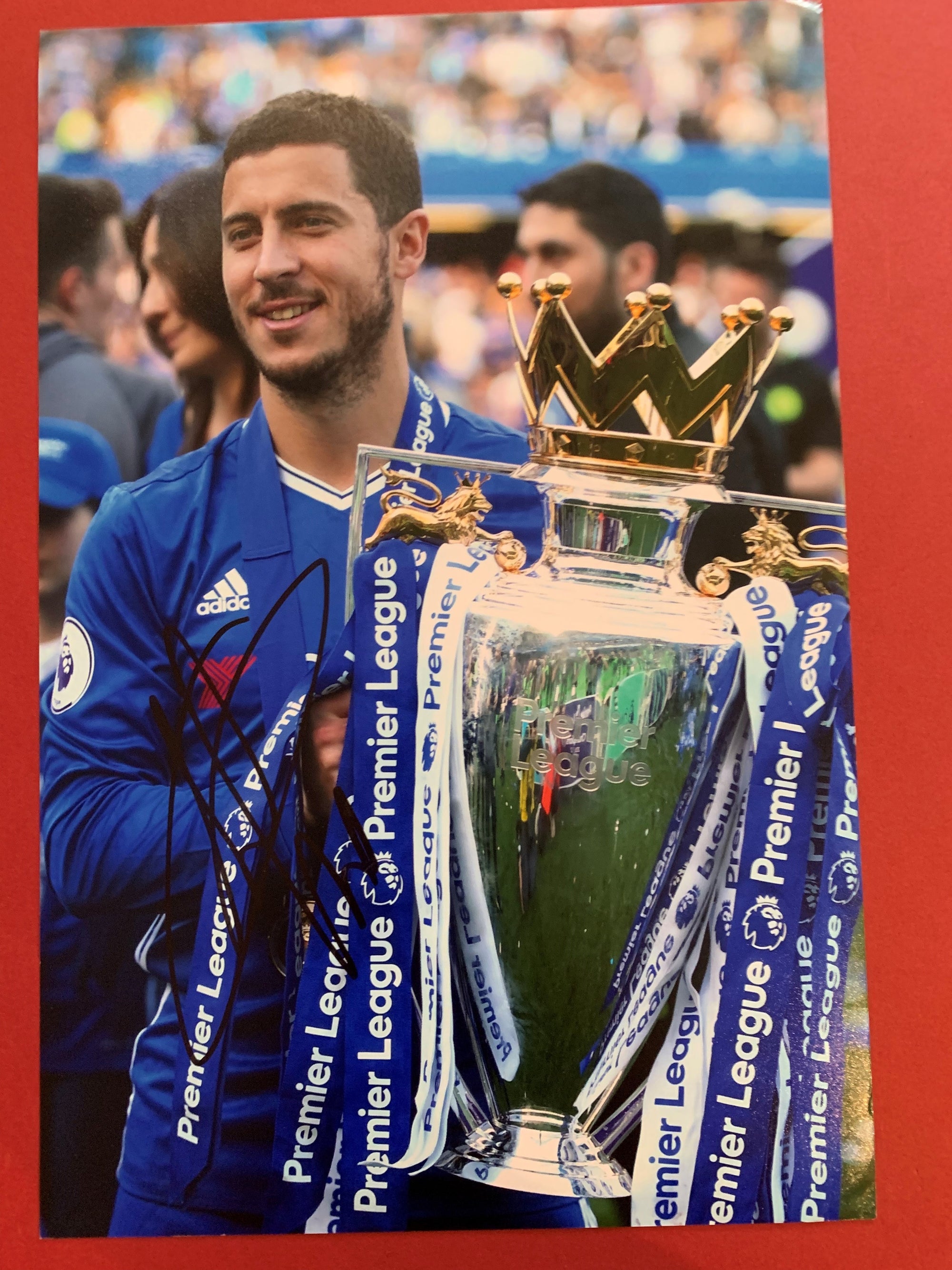 CHELSEA - EDEN HAZARD - SIGNERT BILDE MED EKTEHETSBEVIS/COA