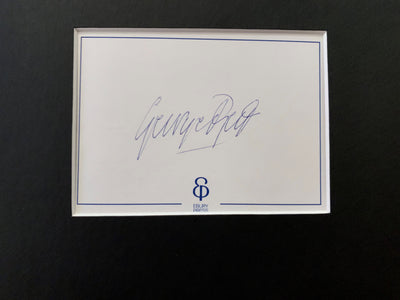 GEORGE BEST - SIGNERT FOTOMONTASJE MED EKTEHETSBEVIS/COA