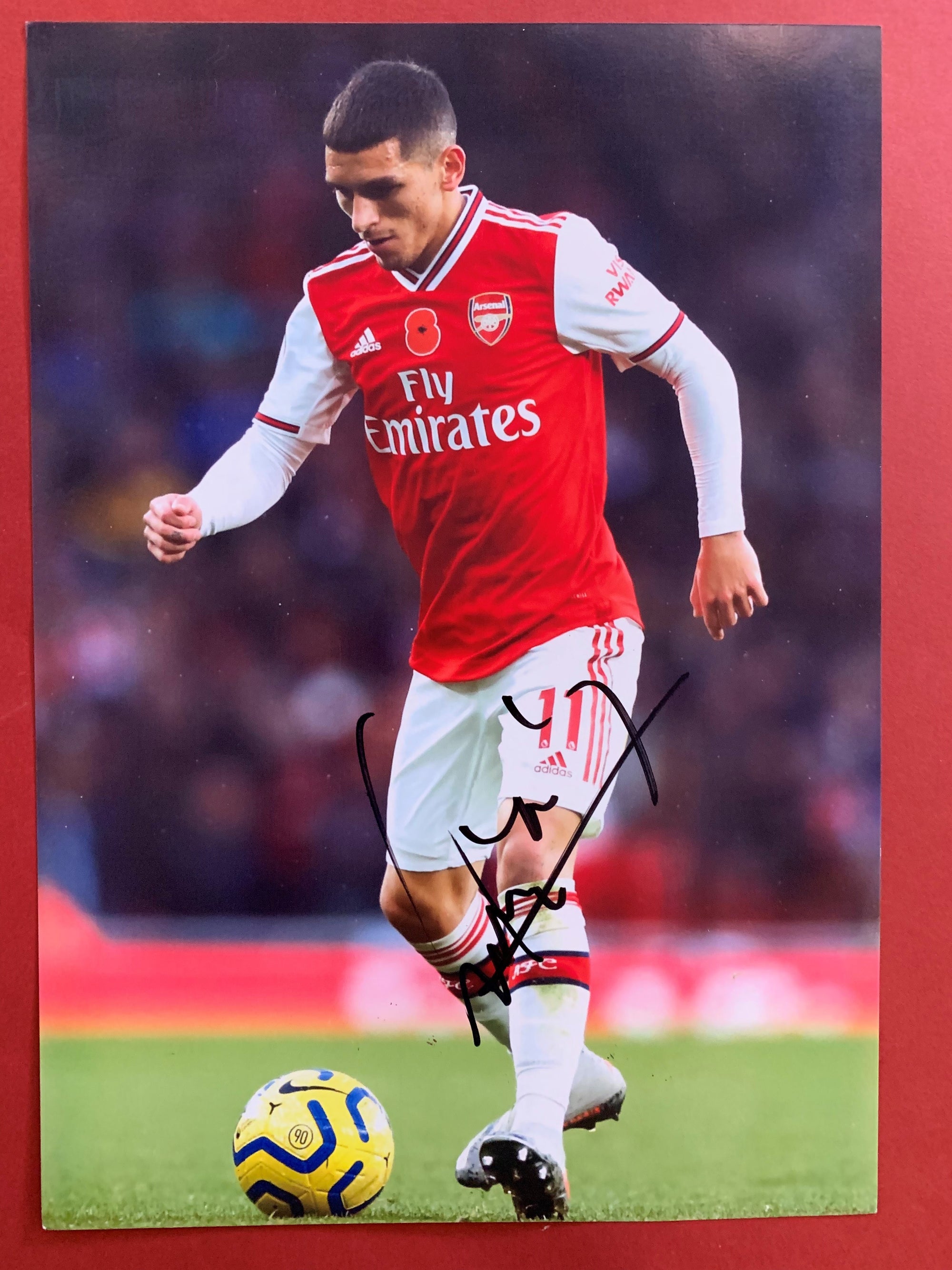 ARSENAL - LUCAS TORREIRA - SIGNERT BILDE MED EKTEHETSBEVIS/COA