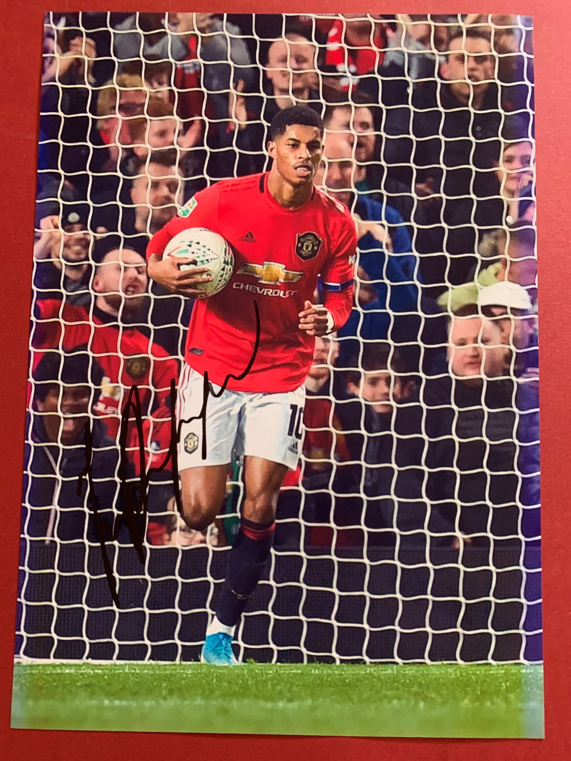 MANCHESTER UNITED - MARCUS RASHFORD - SIGNERT BILDE MED EKTEHETSBEVIS/COA