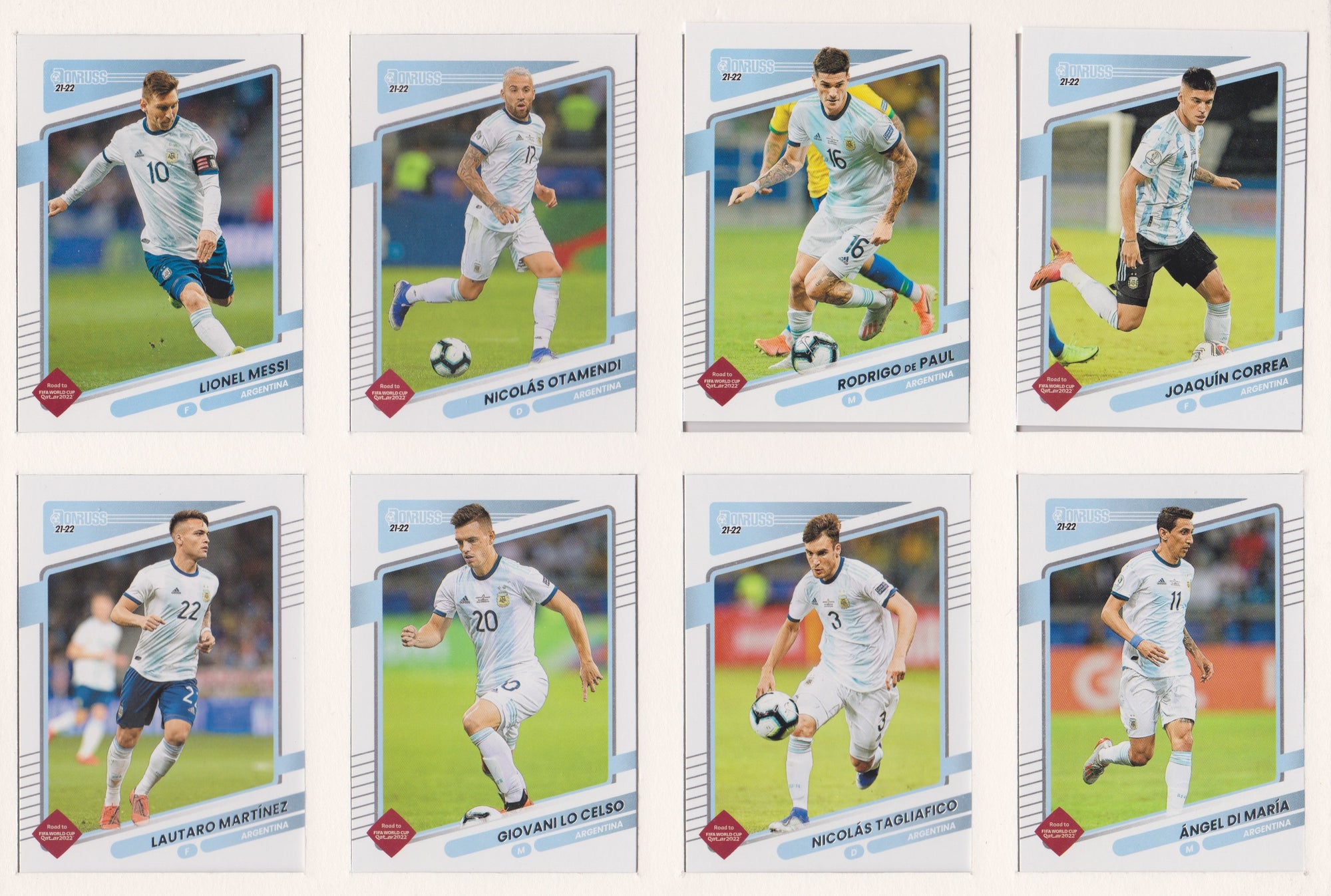 ARGENTINA - COMPLETE TEAMSET - DONRUSS ROAD TO QATAR 2022 - BASE