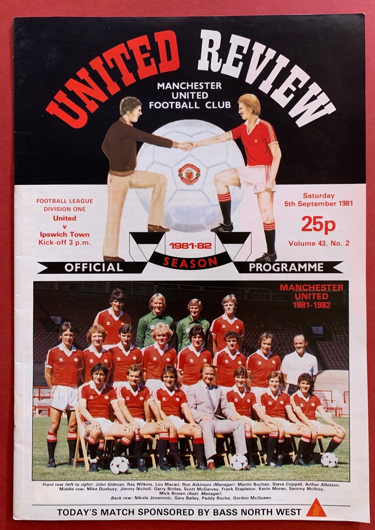 1981-5.9 - MANCHESTER UNITED VS IPSWICH TOWN