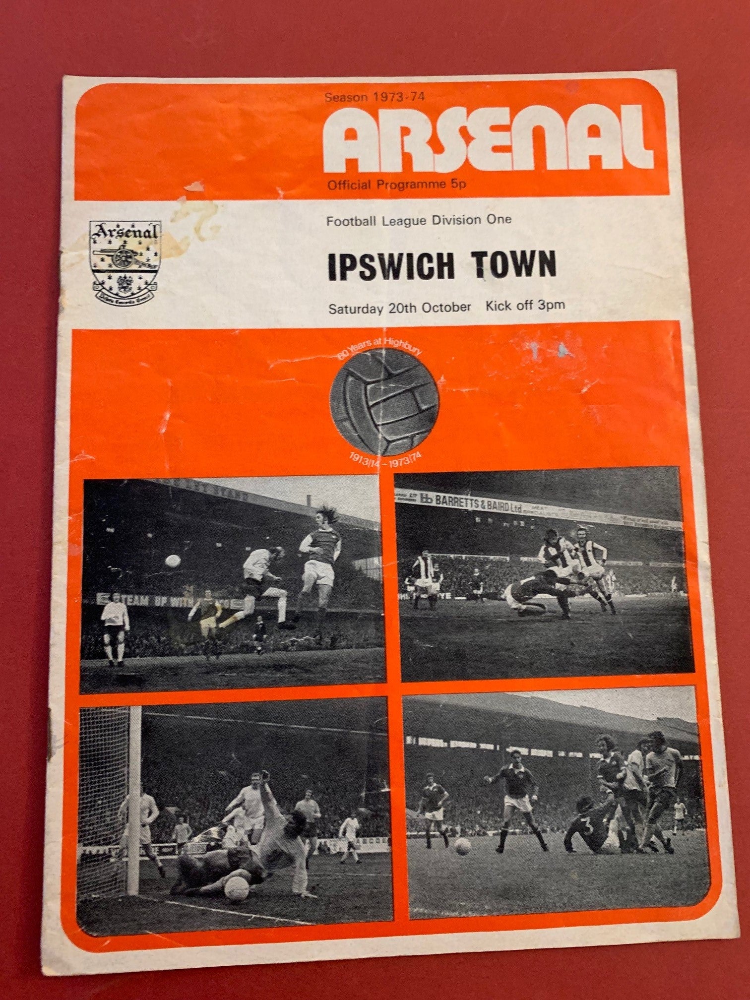 1973-20.10 - ARSENAL VS IPSWICH TOWN