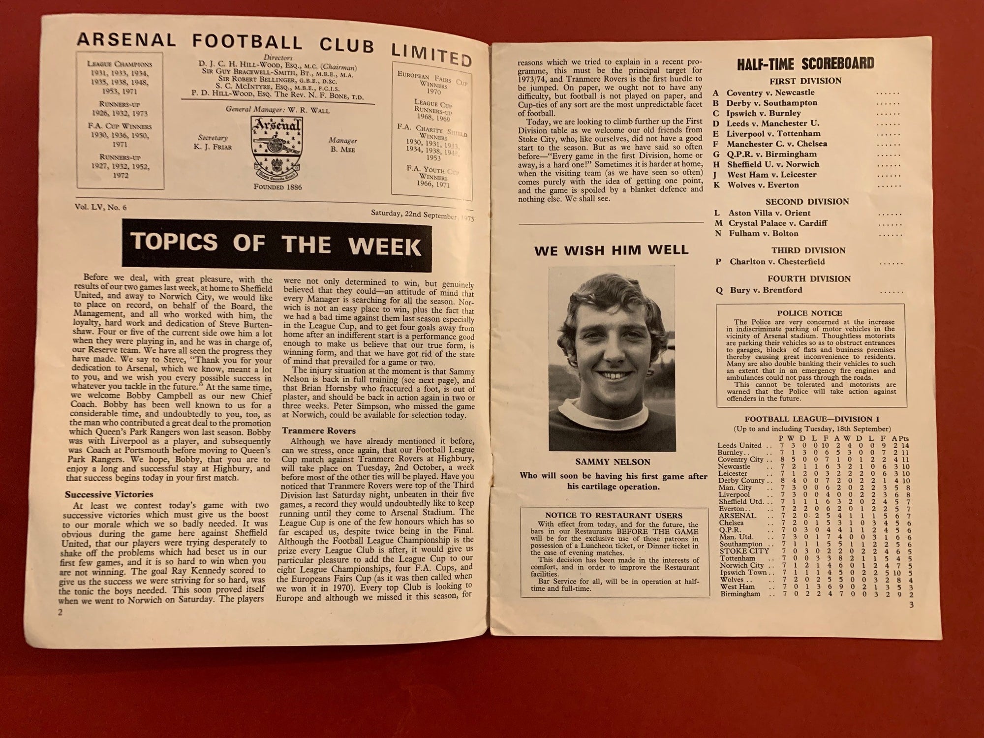 1973-22.9 - ARSENAL VS STOKE CITY