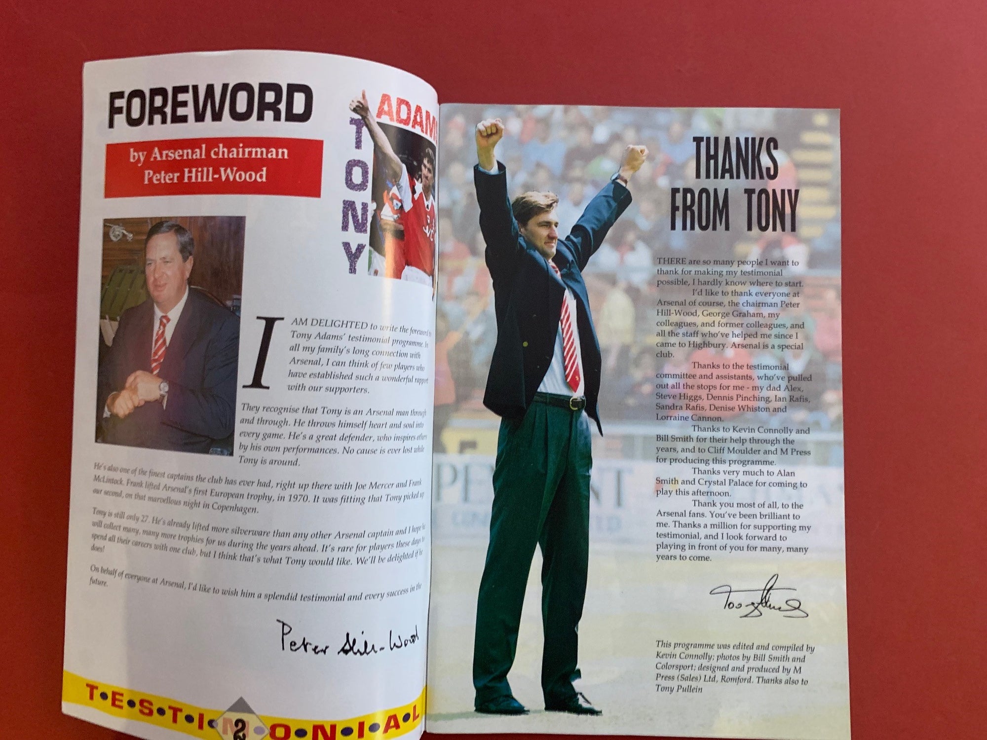 1994-13.8 - TONY ADAMS TESTEMONIAL KAMPPROGRAM