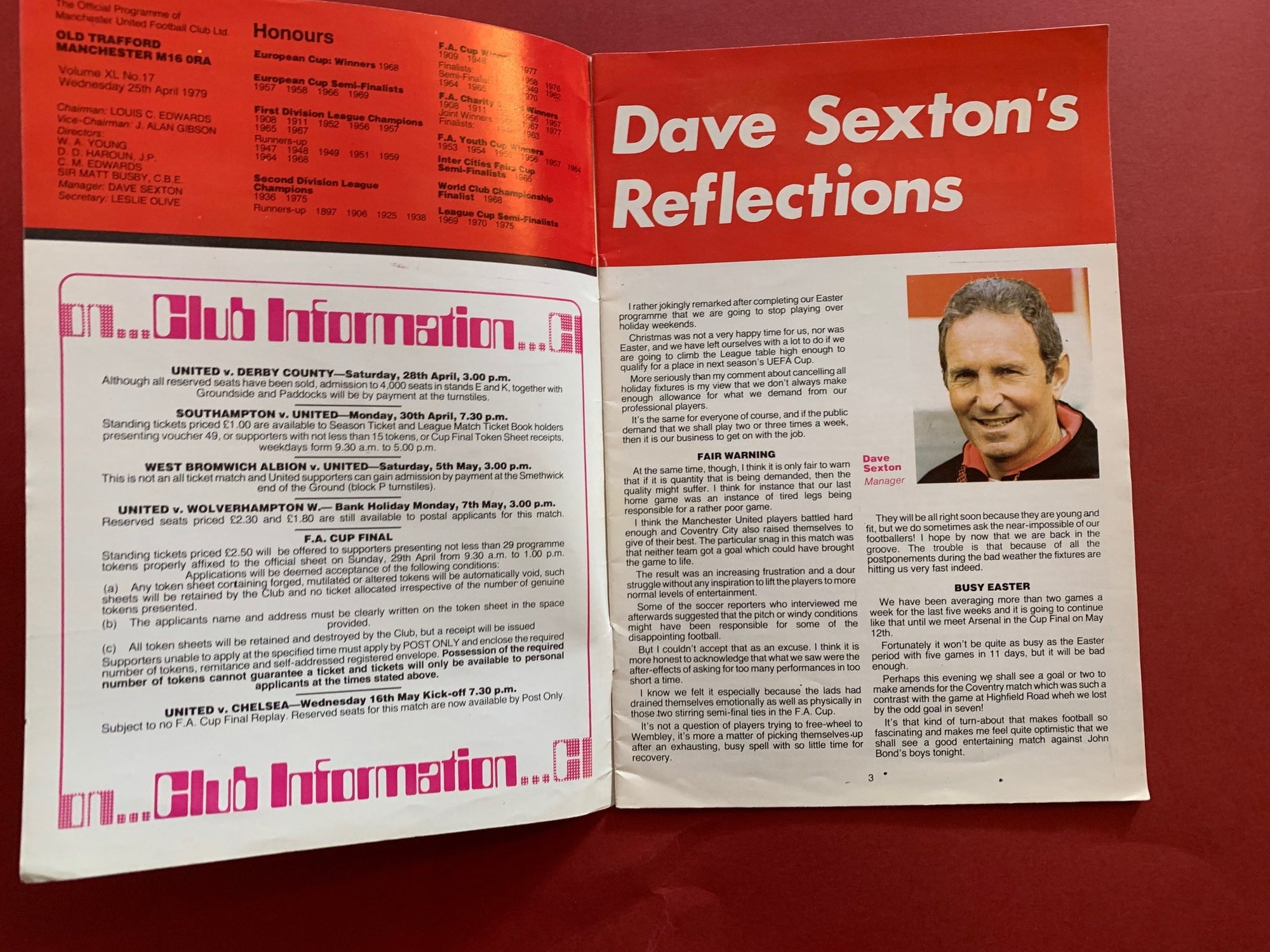 1979-25.4 - MANCHESTER UNITED VS NORWICH CITY