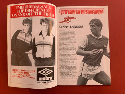 1985-27.4 - ARSENAL VS SHEFFIELD WEDNESDAY