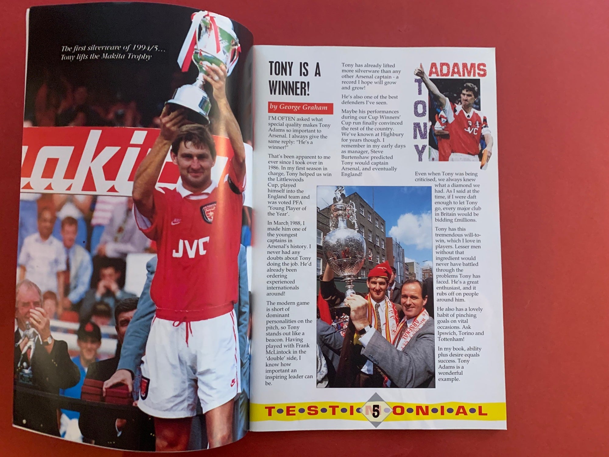 1994-13.8 - TONY ADAMS TESTEMONIAL KAMPPROGRAM