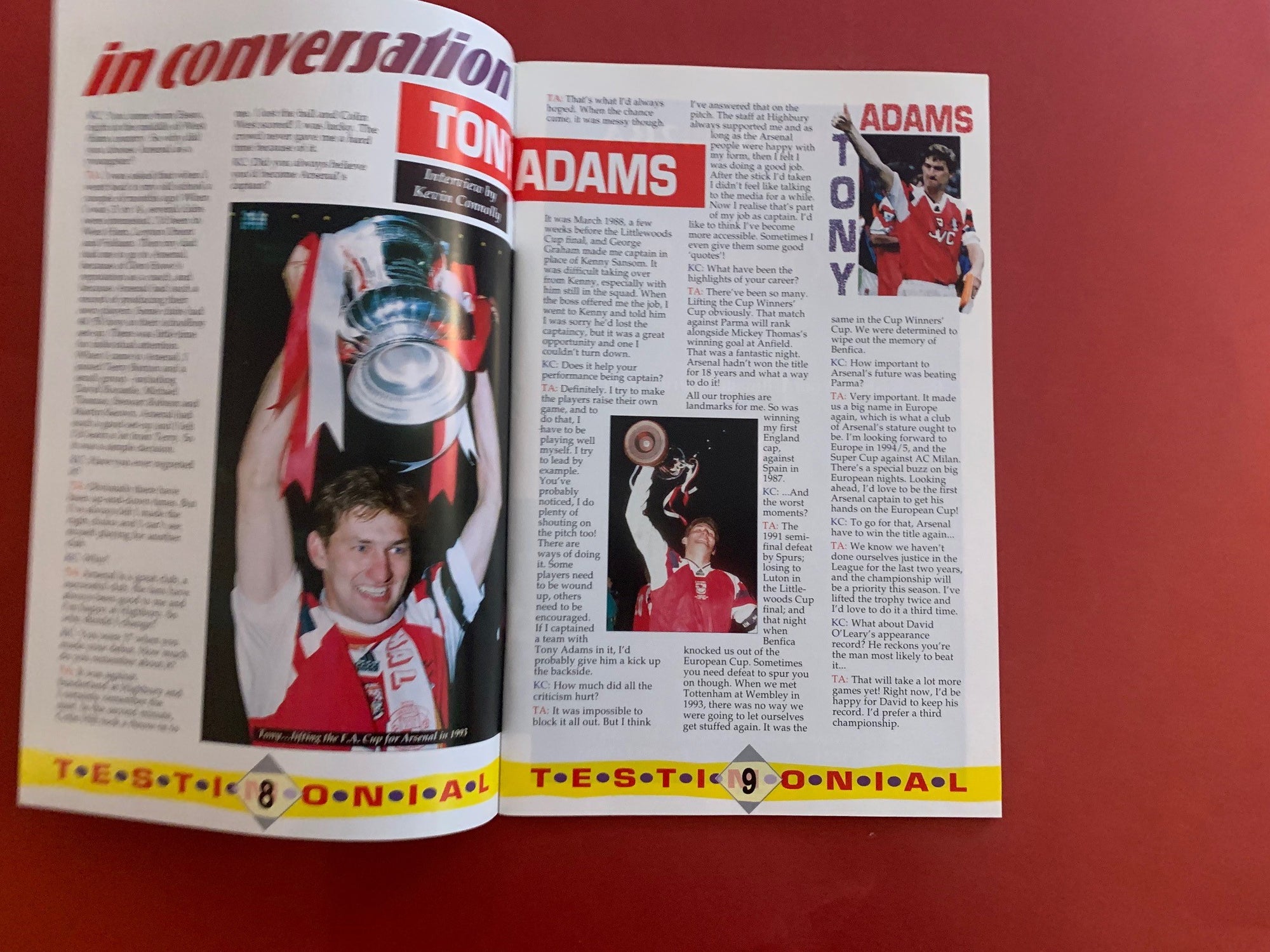 1994-13.8 - TONY ADAMS TESTEMONIAL KAMPPROGRAM