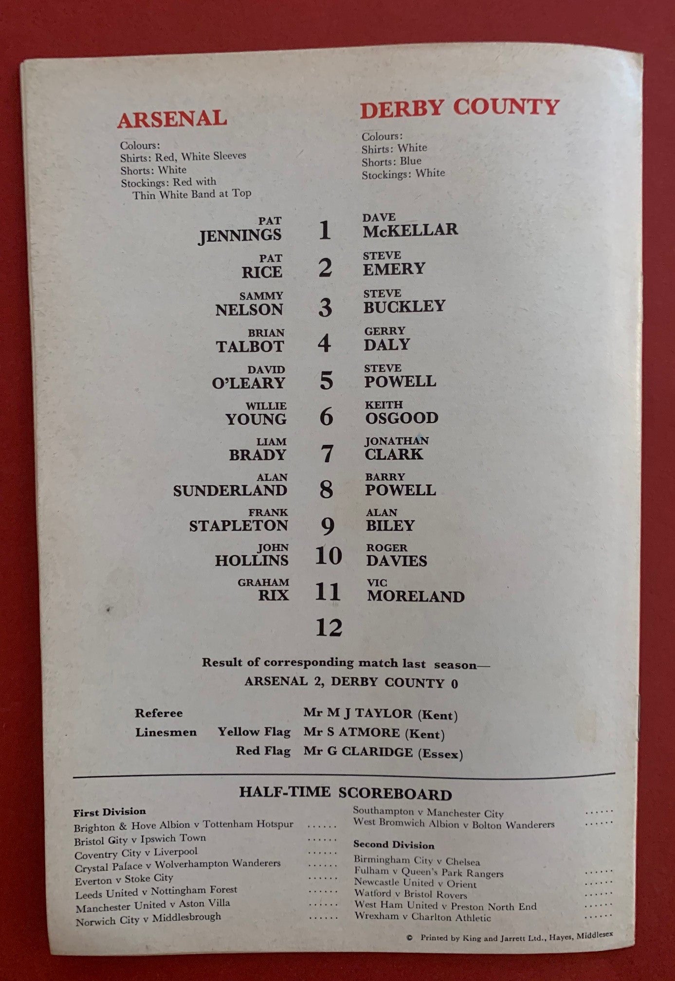 1980-19.1 - ARSENAL VS DERBY COUNTY