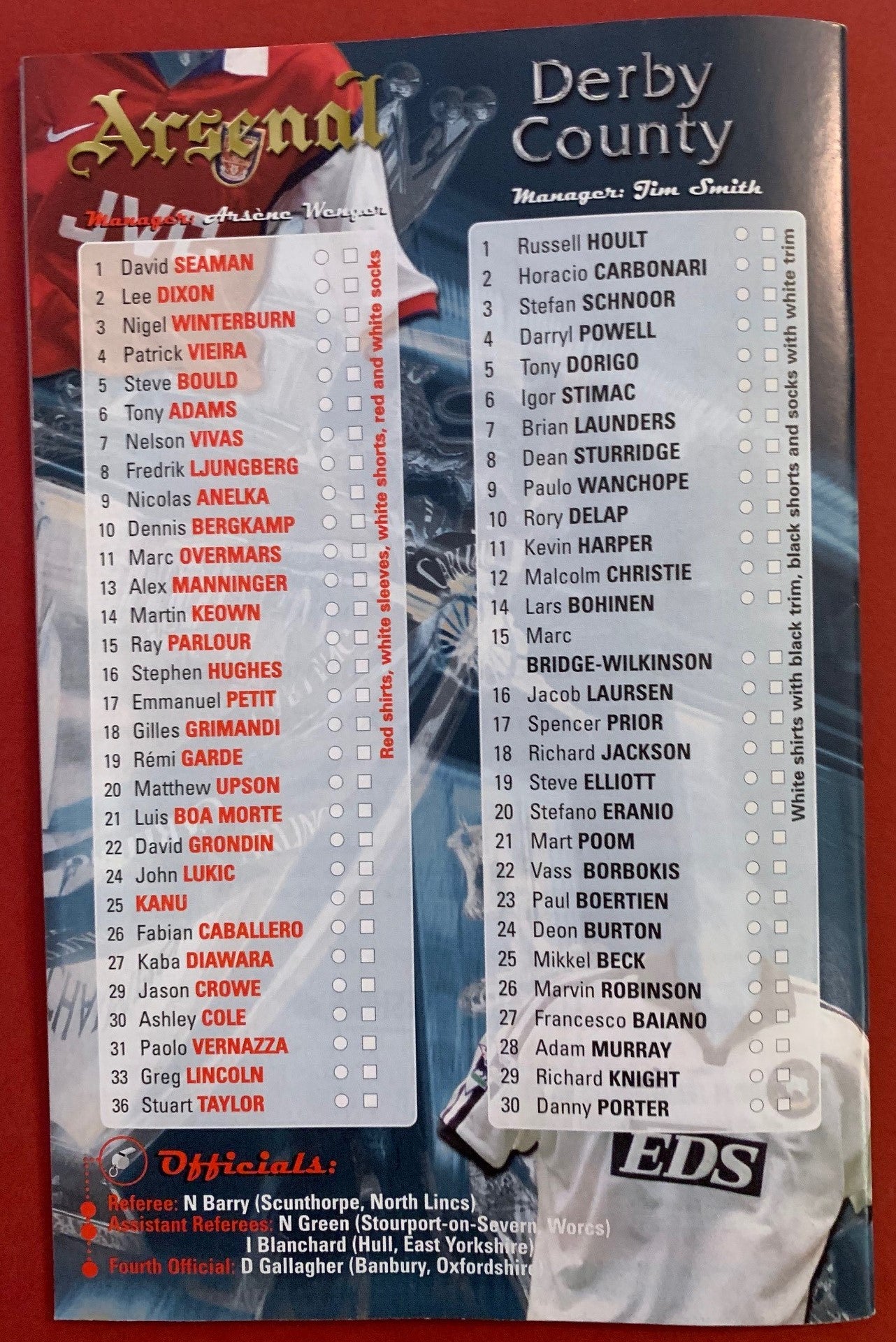 1999-2.5 - ARSENAL VS DERBY COUNTY