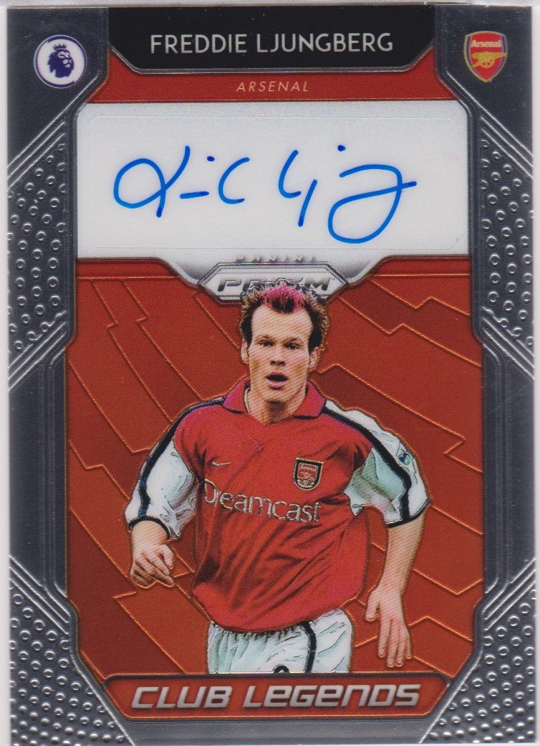 CL-FLJ. FREDDIE LJUNGBERG - ARSENAL- CLUB LEGENDS SIGNATURES - PANINI PRIZM PREMIER LEAGUE