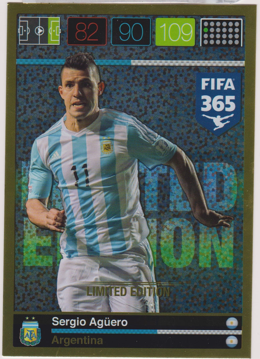 LE-2016. SERGIO AGUERO - ARGENTINA - LIMITED EDITION - STORFORMAT KORT