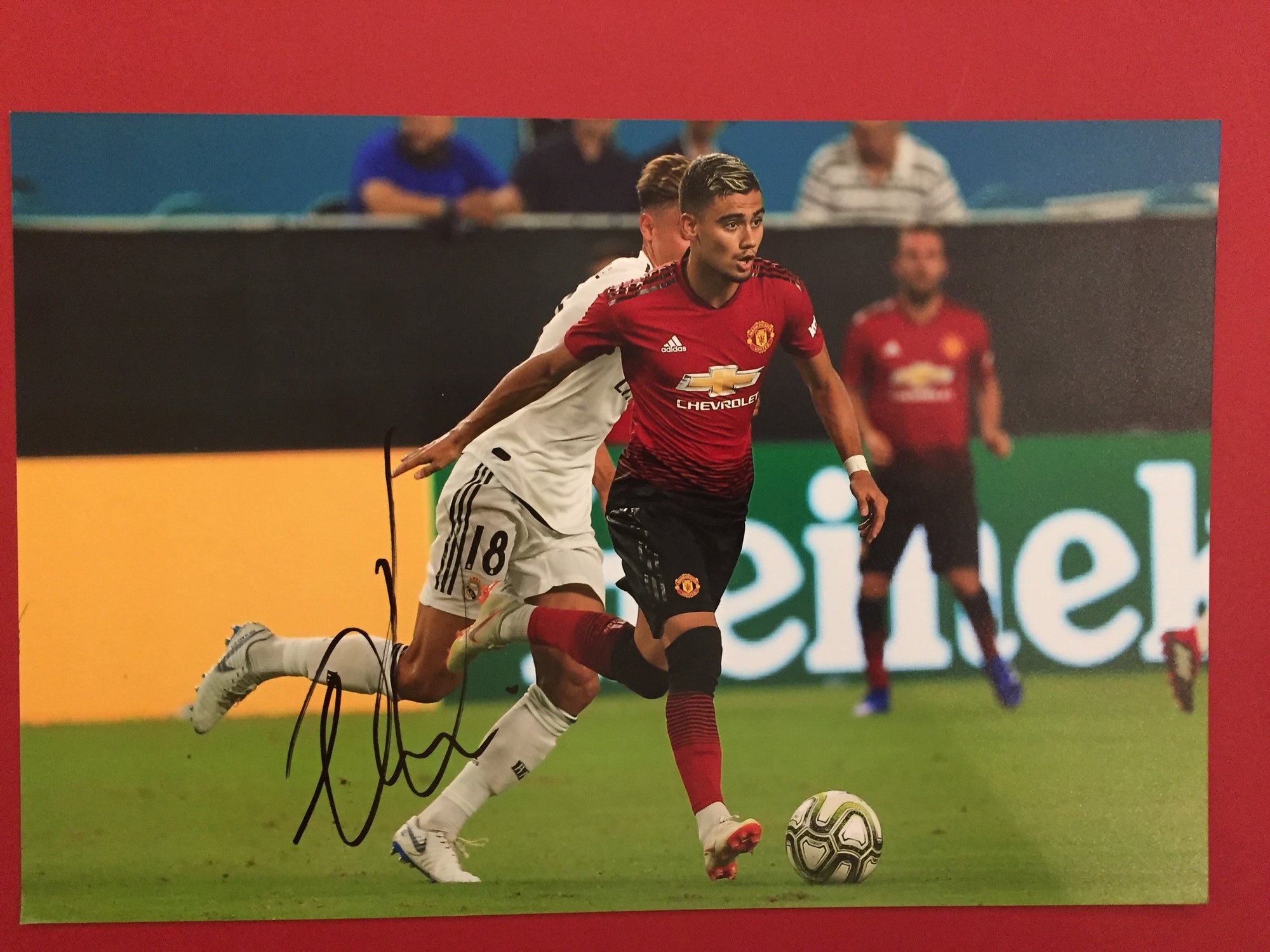 MANCHESTER UNITED - ANDREAS PEREIRA - SIGNERT BILDE MED EKTEHETSBEVIS/COA